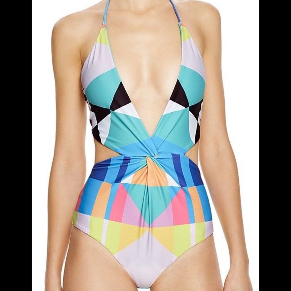 Mara Hoffman geometric one piece swimsuit